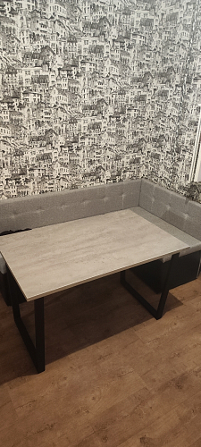 Стол Лота Лофт 140 25 мм черный матовый / бетон фото покупателя 580