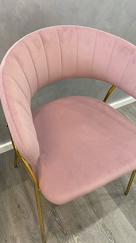 Стул на металлокаркасе Kamelia голубой / голубой / золотой фото покупателя 72