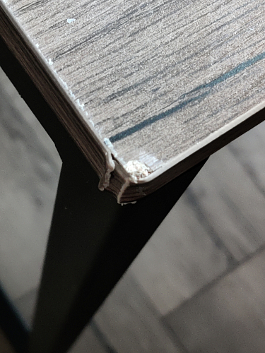 Письменный стол Клер Лофт дуб делано светлый / белый матовый фото покупателя 55