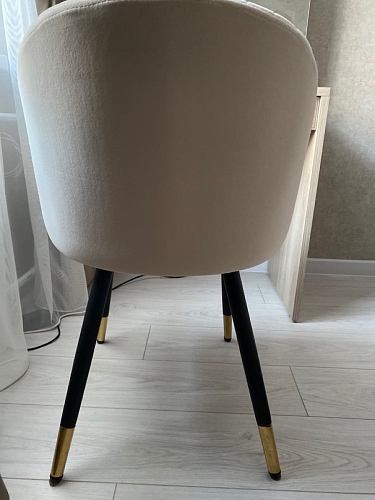 Стул на металлокаркасе Gabi 1 light blue / black / gold фото покупателя 106