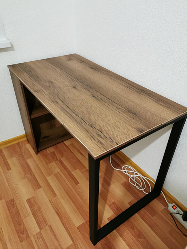 Письменный стол Битти Лофт 116х60х75 дуб вотан / белый матовый фото покупателя 46