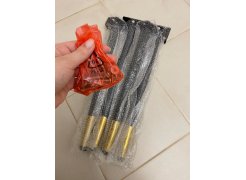 Стул на металлокаркасе Gabi 1 бежевый / черный с серебряными наконечниками фото покупателя 882