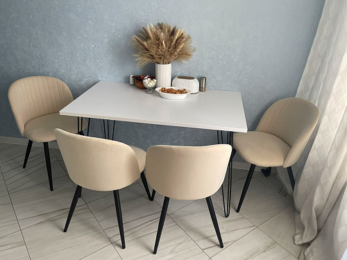 Стул на металлокаркасе Gabi latte / gold / black фото покупателя 730