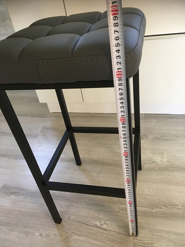 Барный стул Лофт ткань канди грей / черный матовый фото покупателя 301