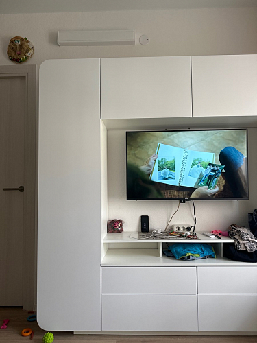 Готовая гостиная Румба белый / белый глянец  - Уцененный экземпляр фото покупателя 12