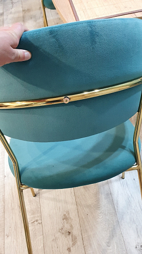 Стул на металлокаркасе Kamelia голубой / голубой / золотой фото покупателя 81