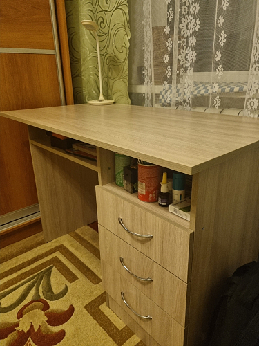 Стол письменный Бриз МДФ волна лайм / ясень светлый фото покупателя 11