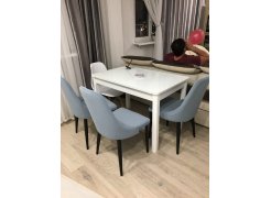 Стул на металлокаркасе Kora green / black фото покупателя 85