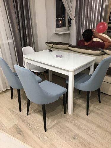 Стул на металлокаркасе Kora green / black фото покупателя 85