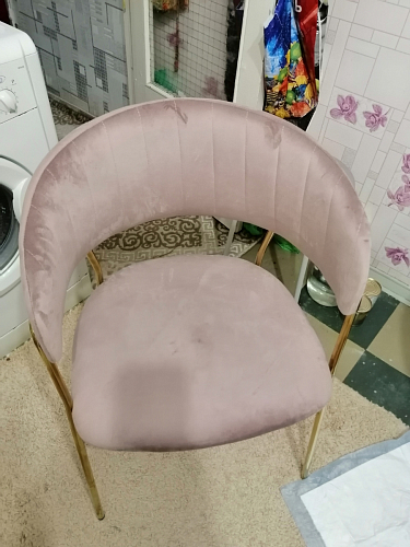 Стул на металлокаркасе Kamelia бежевый / золотой фото покупателя 10