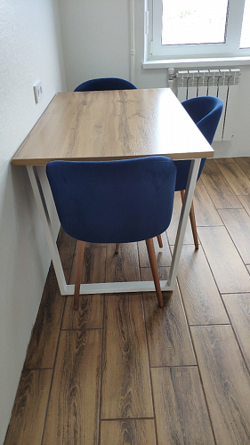 Стол Лота Лофт 140 25 мм черный матовый / бетон фото покупателя 949