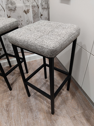 Барный стул Лофт микровелюр катания блэк / черный матовый фото покупателя 173