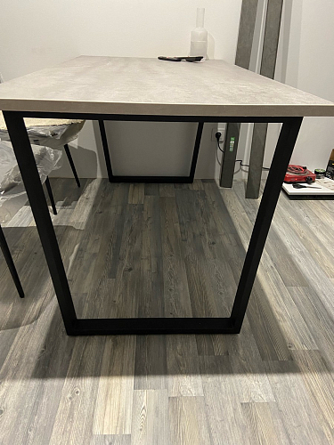 Стол Лота Лофт 140 25 мм черный матовый / бетон фото покупателя 886