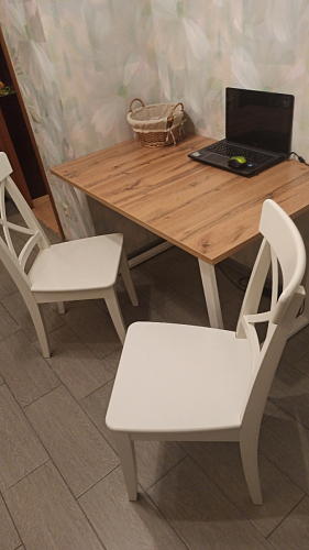 Деревянный стол Лота Лофт 140х80 черный матовый / бетон светлый фото покупателя 318