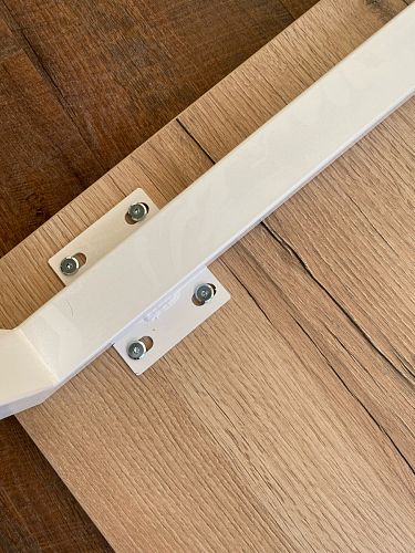 Деревянный стол Барон О 200 х 90 белая пленка шагрень / черный фото покупателя 18