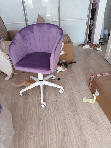 Компьютерное кресло Тибо сиреневый фото покупателя 42