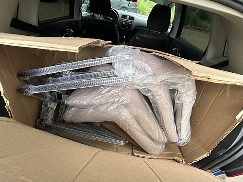 Стул на металлокаркасе Седа 360 К латте (velutto 08) / белый фото покупателя 106