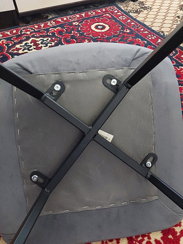 Стул на металлокаркасе Чилли синяя ткань / белый фото покупателя 625