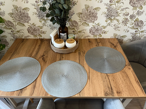 Деревянный стол Лота Лофт 120х75 белый матовый / дуб крафт золотой фото покупателя 289