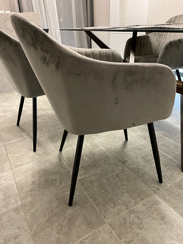 Стул на металлокаркасе Slam dark beige фото покупателя 95