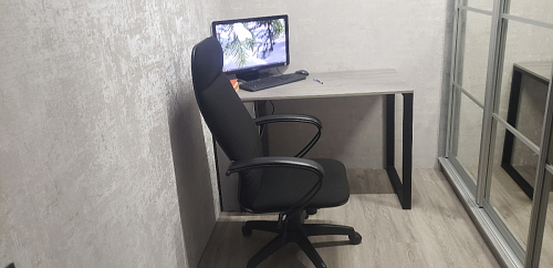 Письменный стол Битти Лофт 116х60х75 креатель / черный матовый фото покупателя 67