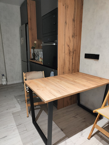 Деревянный стол Лота Лофт 140х80 дуб крафт табачный / черный матовый фото покупателя 763