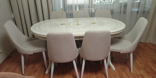 Стул на металлокаркасе Kora beige / black фото покупателя 334