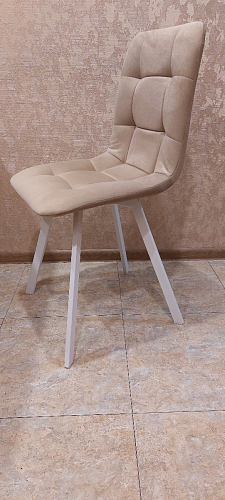 Стул на металлокаркасе Чилли бежевый / белый каркас фото покупателя 1361