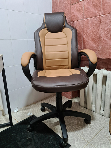 Компьютерное кресло Kadis коричневое / бежевое фото покупателя 102