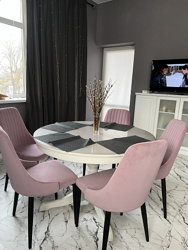 Стул на металлокаркасе Kora beige / black фото покупателя 478