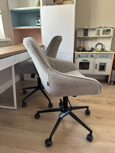 Компьютерное кресло Dublin/Дублин хром / вельвет графит фото покупателя 15