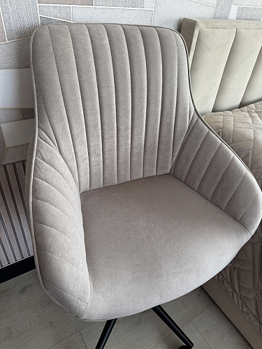 Компьютерное кресло Dublin/Дублин хром / вельвет серый фото покупателя 22