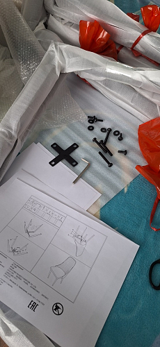 Стул на металлокаркасе Kora light purple / black фото покупателя 333