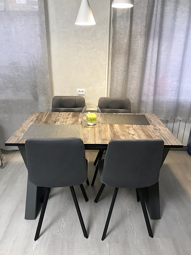 Стул на металлокаркасе Чилли черный / зеленый фото покупателя 762