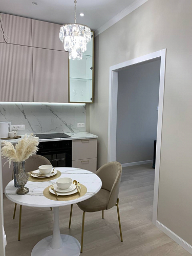 Стол Тулип 90х73 дуб вотан / белый фото покупателя 74