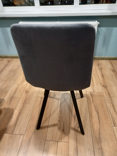 Стул на металлокаркасе Чилли К светло-серый велюр / черный каркас фото покупателя 693