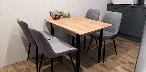 Стул на металлокаркасе Седа К коричневый velvet lux 100 / черный фото покупателя 109