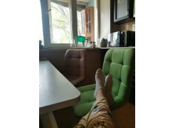 Стул на металлокаркасе Чилли синяя ткань / белый фото покупателя 631