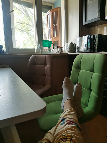 Стул на металлокаркасе Чилли зеленый / белый каркас фото покупателя 631