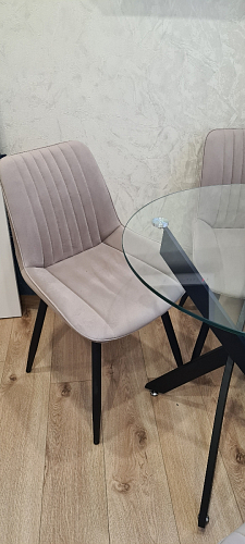 Стул на металлокаркасе Седа К латте / черный фото покупателя 12