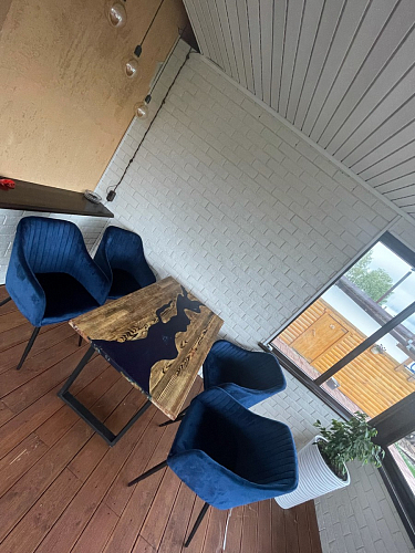 Стул на металлокаркасе Slam синий фото покупателя 134