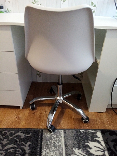 Компьютерное кресло Kolin с подушкой clear / white фото покупателя 380