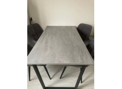 Стол Лота Лофт 140 25 мм черный матовый / бетон фото покупателя 994