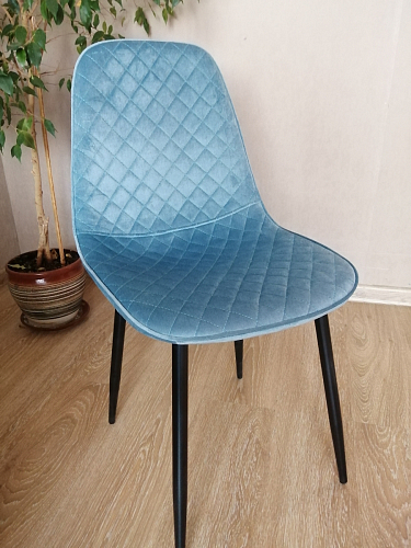 Стул на металлокаркасе Capri blue / white фото покупателя 104