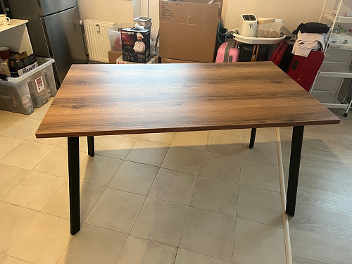 Стол Тринити Лофт 120 32 мм дуб галифакс табако / черный матовый фото покупателя 144