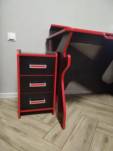 Тумба Ханна черная / красная  - Уцененный экземпляр фото покупателя 32