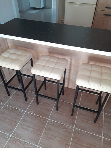 Барный стул Лофт ткань канди грей / черный матовый фото покупателя 292