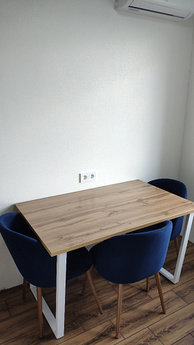 Деревянный стол Лота Лофт 140х80 черный матовый / бетон светлый фото покупателя 948