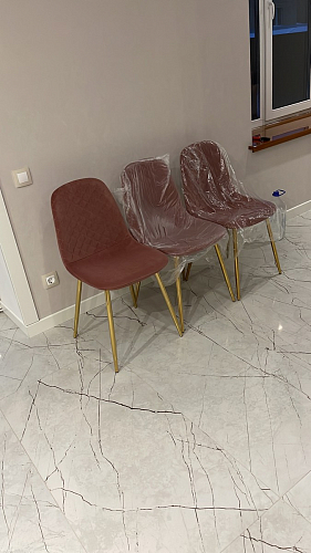 Стул на металлокаркасе Dabl 01 champagne / gold фото покупателя 193