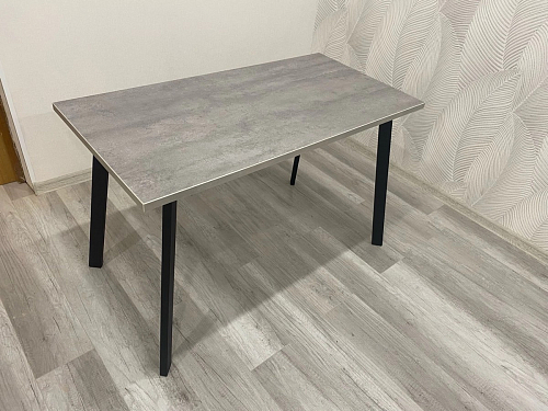 Стол Тринити Лофт 120 32 мм бетон / черный матовый фото покупателя 375